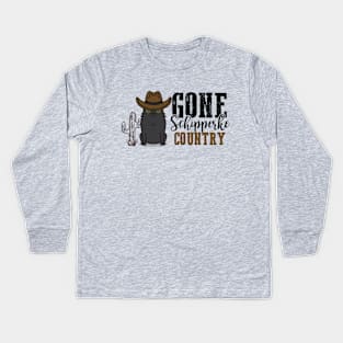 Gone Schipperke Country Kids Long Sleeve T-Shirt